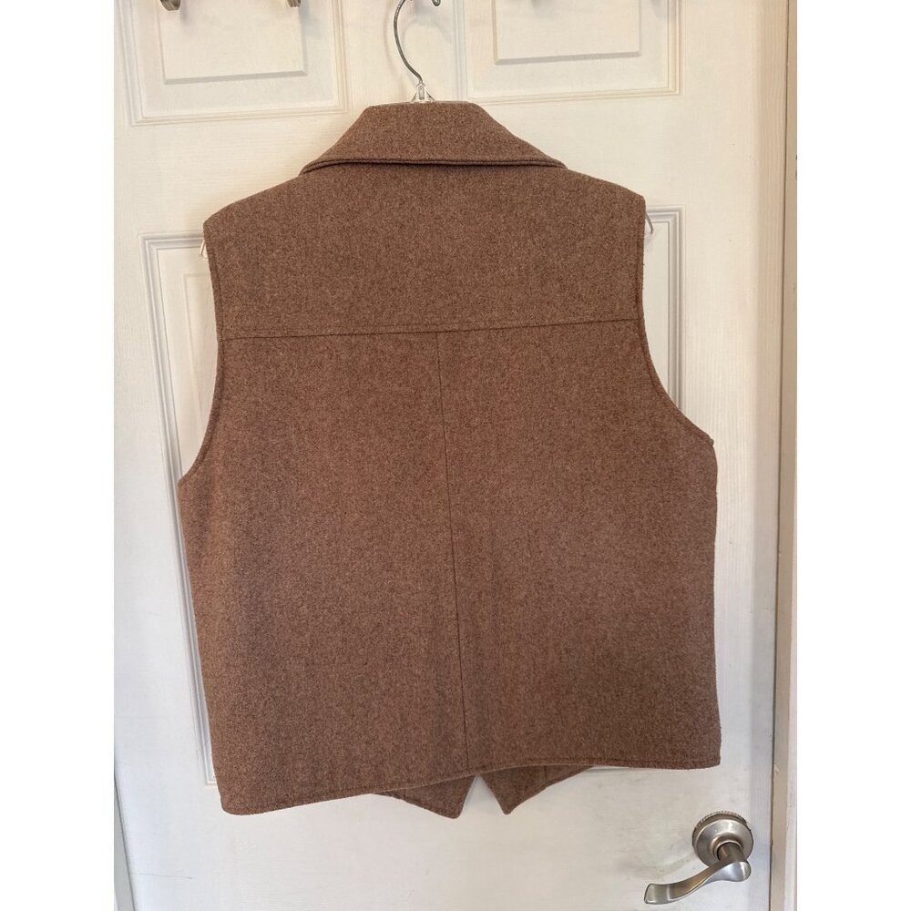 Cripple Creek Brown Wool Blend Western Snap Button Vest Size Medium - Picture 5 of 9